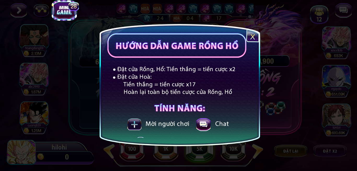 Những mẹo rồng hổ hay tại 789Club